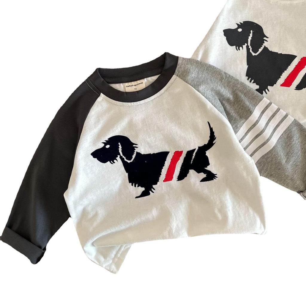 Children's T-shirt Spring Bottoming Shirt Boy's Long-sleeved Korean Style Loose Girl's Top Spring Style Children's Clothing