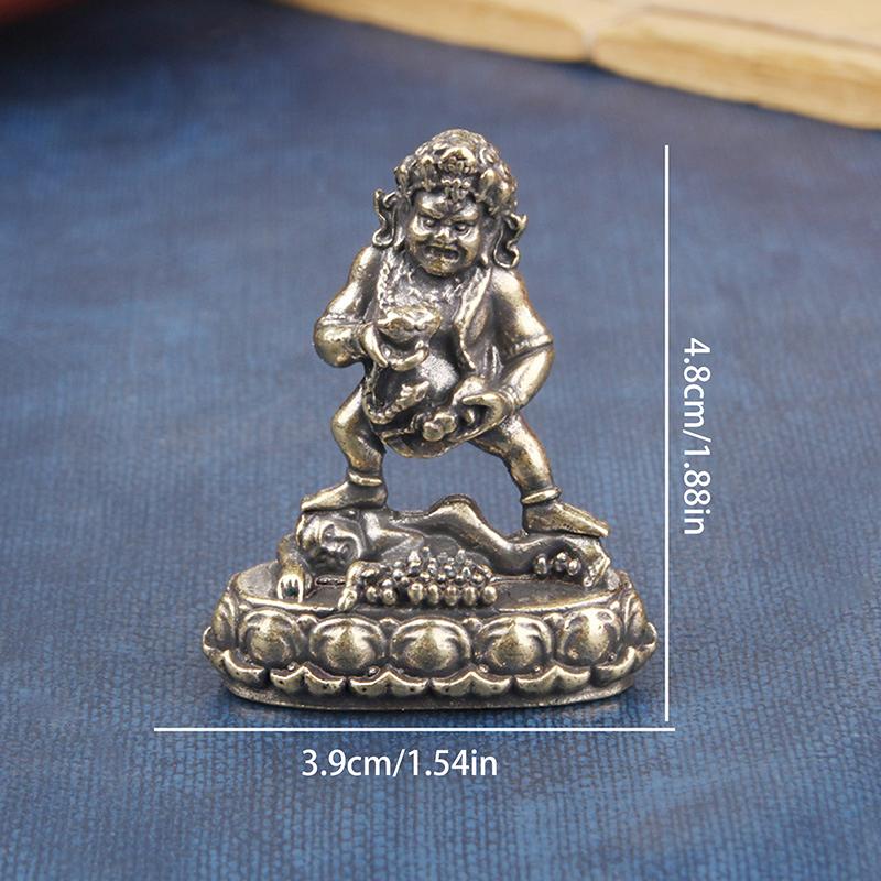Латунная статуэтка бога богатства, статуэтки Будды, миниатюры, буддийские фигурки, настольные украшения для украшения дома