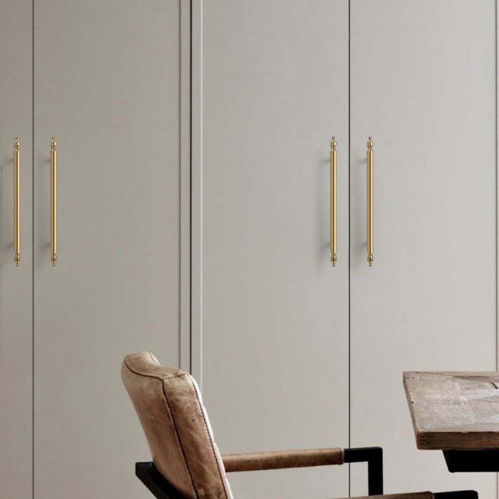 Beautiful Brass Cabinet Handle Light Luxury Long Handle New Drawer Pulls  Shoe Cabinet