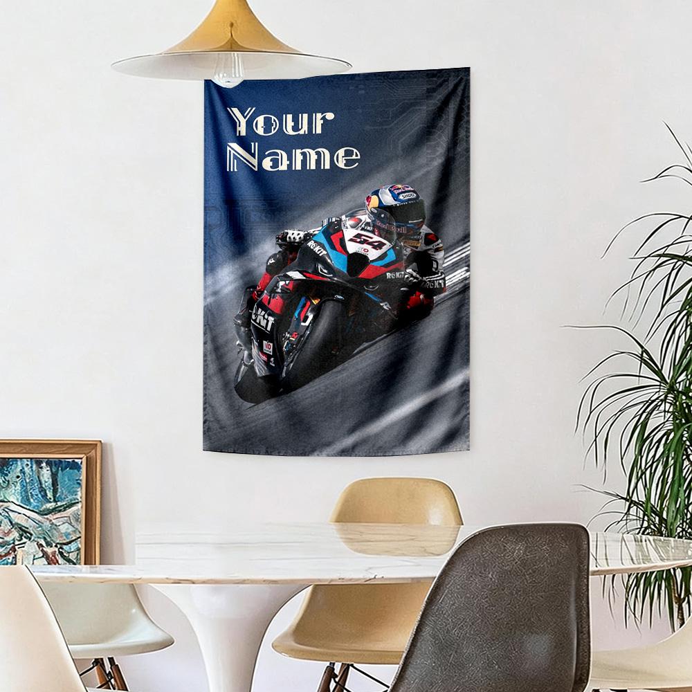 Jorge Lorenzo Custom Your Name Wall Decor Tapestry Art For Pet Memorial Birthdaywedding Party Backdrop Family Gift