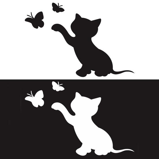 Car Accessories Decal Car Accessoriestoon Design Good Visual Effect Waterproof Funny Cat Butterfly Truck Car Accessories Sticker