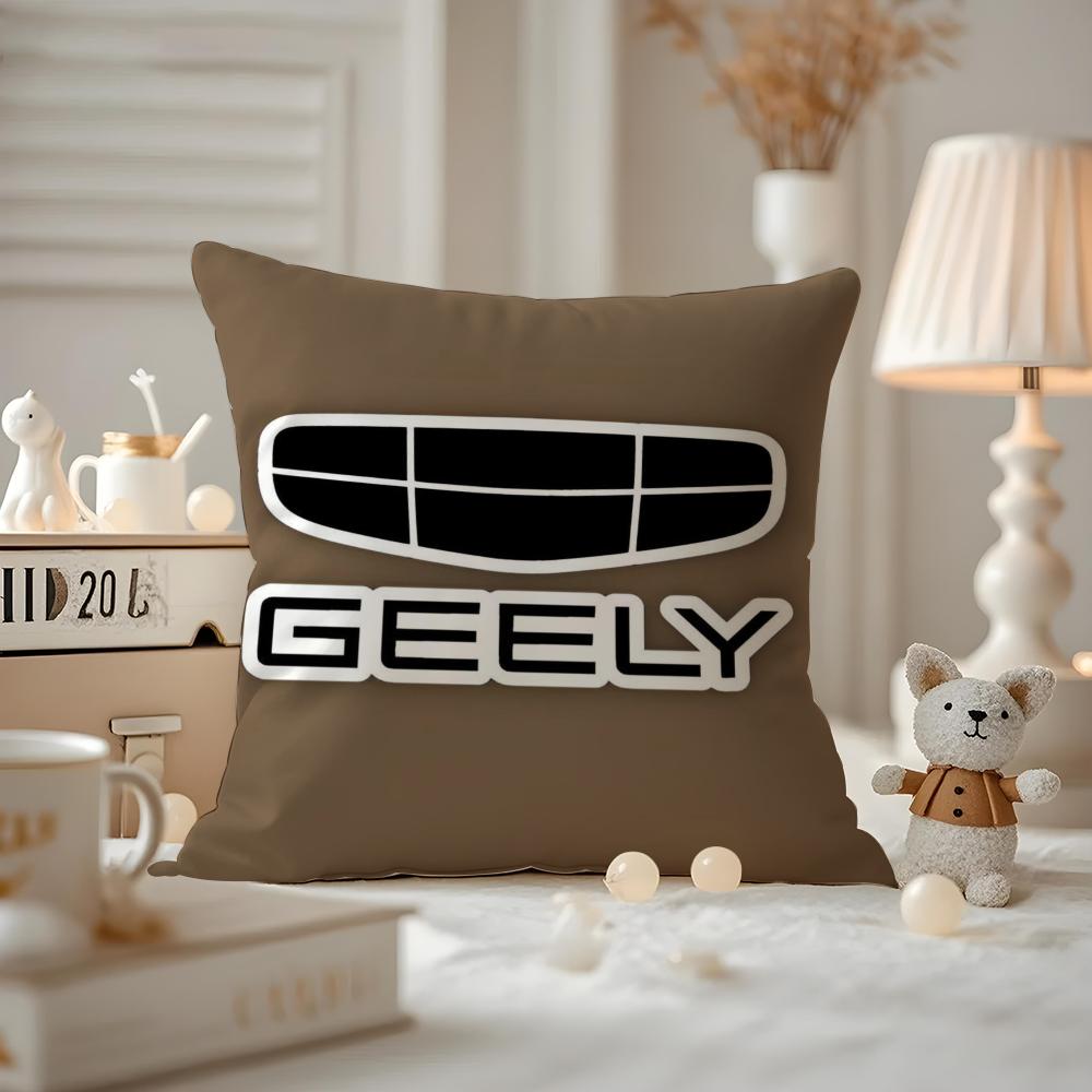 Cushion Cover Anti-dustmite Pillowcase Invisible Zipper Silky Short Plush Sofa Cushion Cover GEELY