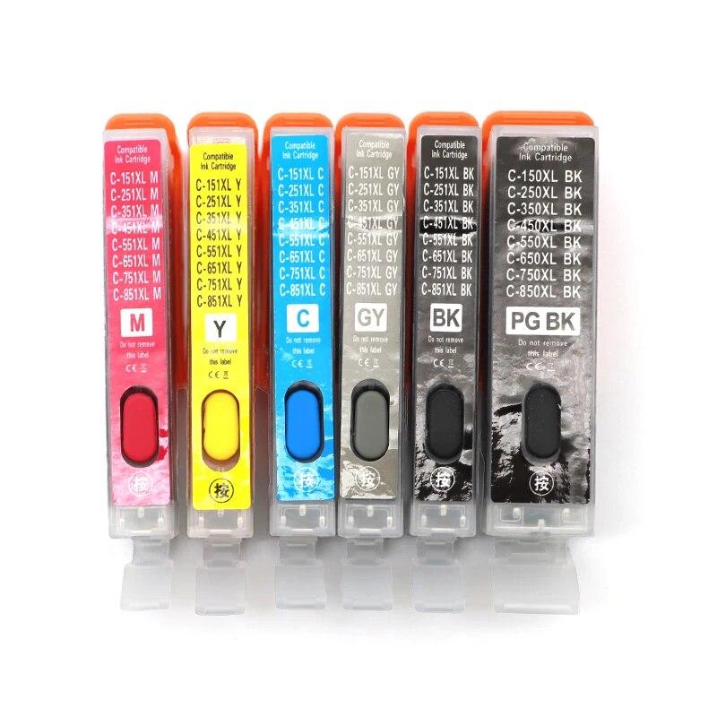 PGI-650 CLI651 Universal Fill Ink Cartridges For Canon MG5400 6460 7160 7560 5460 5560 6360 6660 MX726 926 IX7260 IP8760 Printer