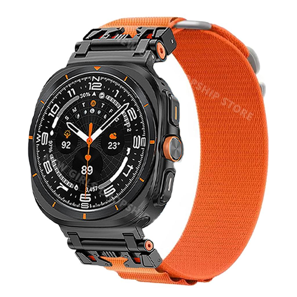 Нейлоновый ремешок Alpine Sports для Samsung Galaxy Watch Ultra 47 мм Без зазоров Ремешок Quick Fit Браслет с изогнутым концом для GALAXY ULTRA 47 мм