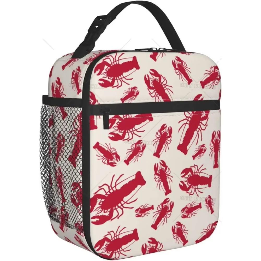 Ланч-бокс с рисунком краба и морских животных для женщин, мужчин, мальчиков, девочек, переносная изолированная сумка для обеда, многоразовая замораживаемая сумка-органайзер