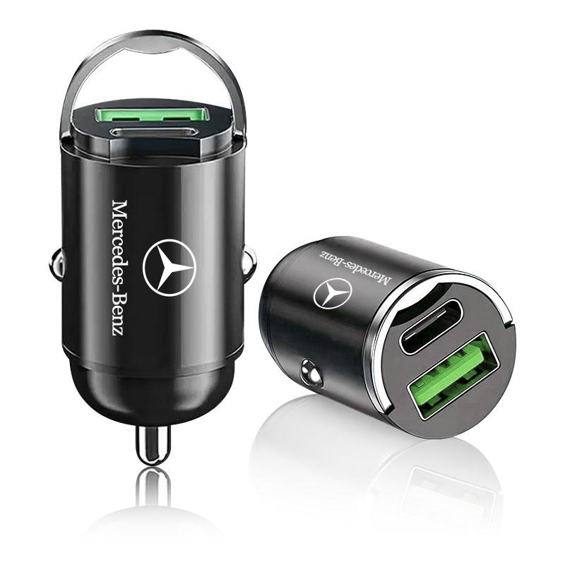 AABIH1 1Pc Car Charger USB Type-C Fast Charging Adapter Car Stickers Emblems For Mercedes Benz Vito W638 W639 W447 W168 W169 W176 W177
