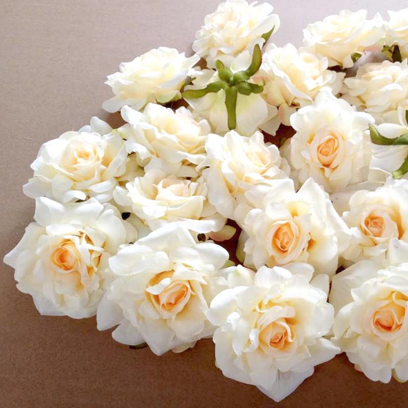 10 шт. искусственных цветов Real Touch, головка 10 см, венок своими руками, подарочная коробка, шелковые цветы для свадебных украшений, украшения стола для детского душа