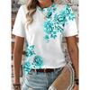 Новинка лета, женская футболка, повседневная, с цветочным принтом, праздничный 3D-принт, повседневные футболки с коротким рукавом, модные футболки с круглым вырезом для женщин