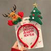 Christmas Headband Christmas Antler Hairpin Ladies Headdress Holiday Decoration Gift Big Bow Headband Christmas Headdress