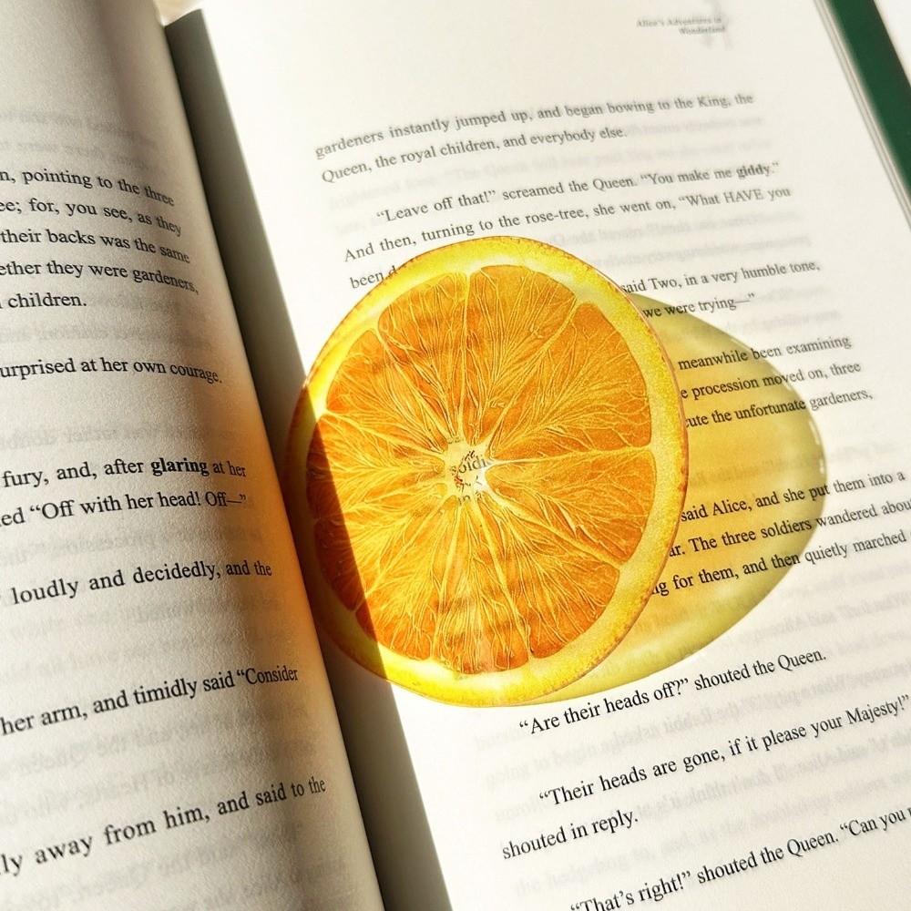 Transparent Apple Bookmark Premium Feeling Grape Tomato Bookmarks Simulation Bookmark  Student Gift