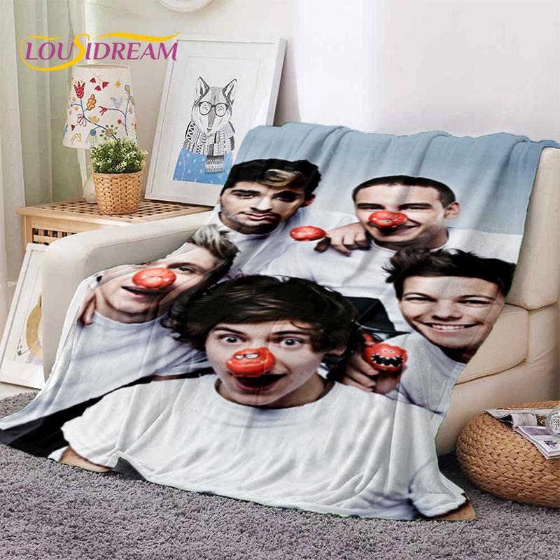 2025 Rock-One Direction Combinatio 1D Star Soft Blanket, Soft Throw Blanket для дома, спальни, кровати, дивана, пикника, дорожного чехла, подарка