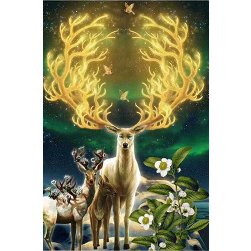 5D DIY Алмазная картина Мультфильм Эльф Олень Алмазная вышивка Набор для вышивки крестом Полный горный хрусталь Мозаика Домашний декор