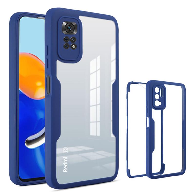 Двойная пленка на передний экран с поворотом на 360 градусов, жесткий задний чехол для Xiaomi Redmi Note 11 10 9 Pro 11S 10A 10C 9T 9A Poco X4 X3 NFC M4 M2 M3 Pro, прозрачный мягкий чехол