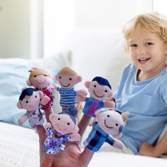 6Pcs Finger Puppet Doll for Kids Finger Doll Props Interactive Storytelling Toy for Teaching And Bonding