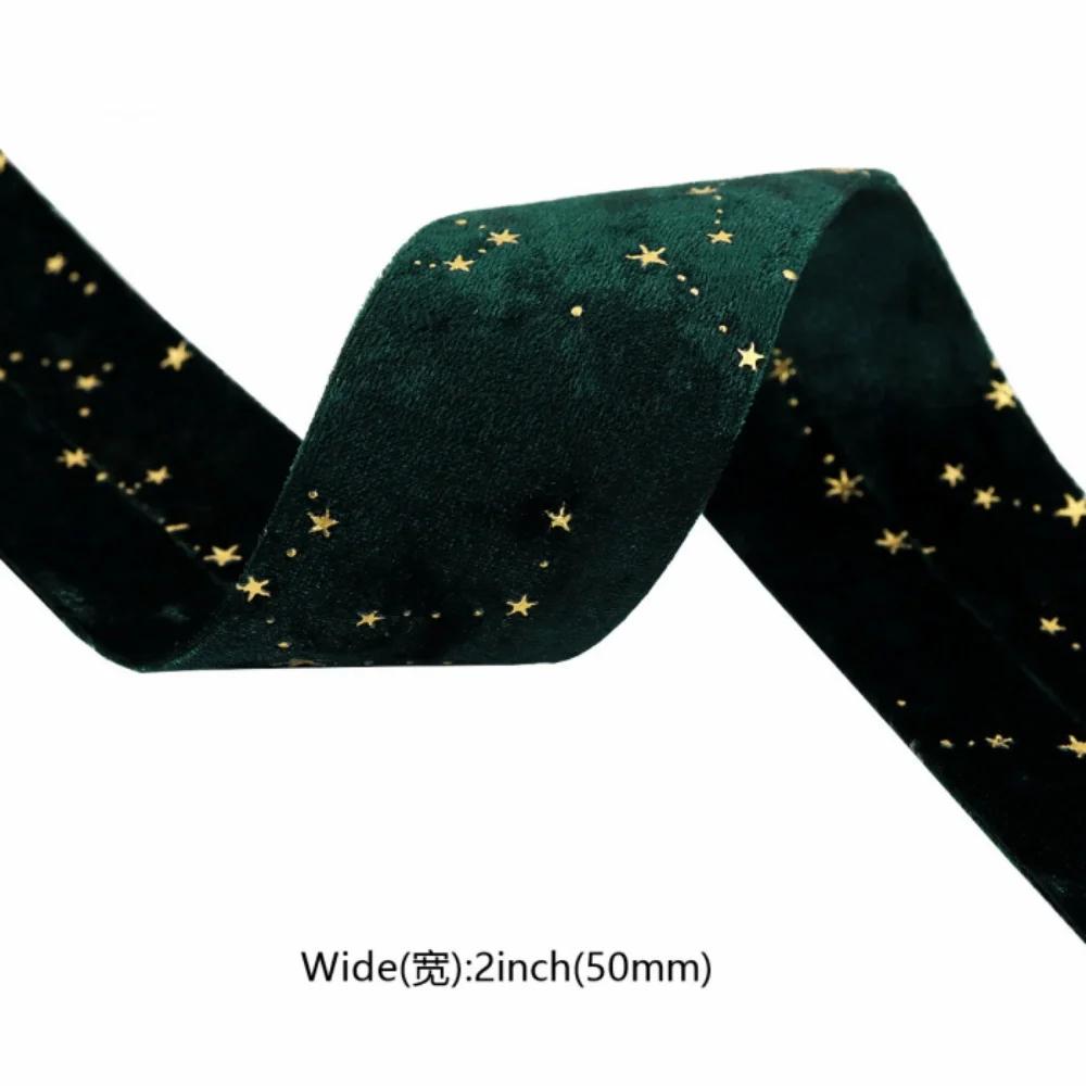 Горячее тиснение Подарочная упаковка Мягкая текстура Ленты для рукоделия Двусторонние бархатные ленты Элегантный свадебный декор для проектов своими руками
