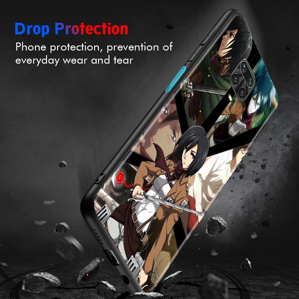 Attack On Titan Girl1 Anime Phone Shell For Xiaomi Redmi Note 10 9 9S 9T 8 8T 7 Pro Max Cover for Redmi K40 9 9T 9A 9C Soft Case
