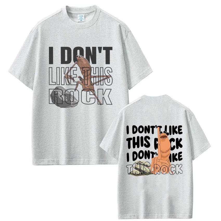 Marcus The Worm I Dont Like This Rock Funny Meme TShirt Women Fashion Vintage Tshirts Cotton Casual Short Sleeves Shirts