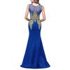 Женское длинное вечернее платье для выпускного вечера, вечернее бальное платье подружки невесты, русалка из бисера