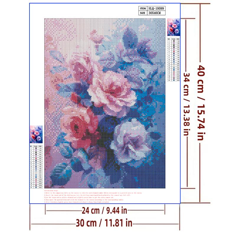 5d DIY Алмазная картина, вышивка крестом, красочные розы, цветы, алмазная вышивка, растения, мозаика, полный круглый дрель, домашний декор