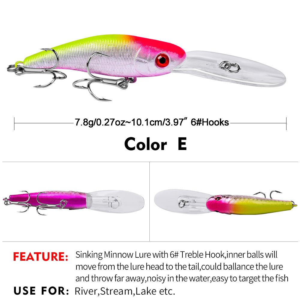 Погружная приманка Road Sub Bionic Bait 10,1 см 7,8 г Приманка Minnow Пластиковая приманка