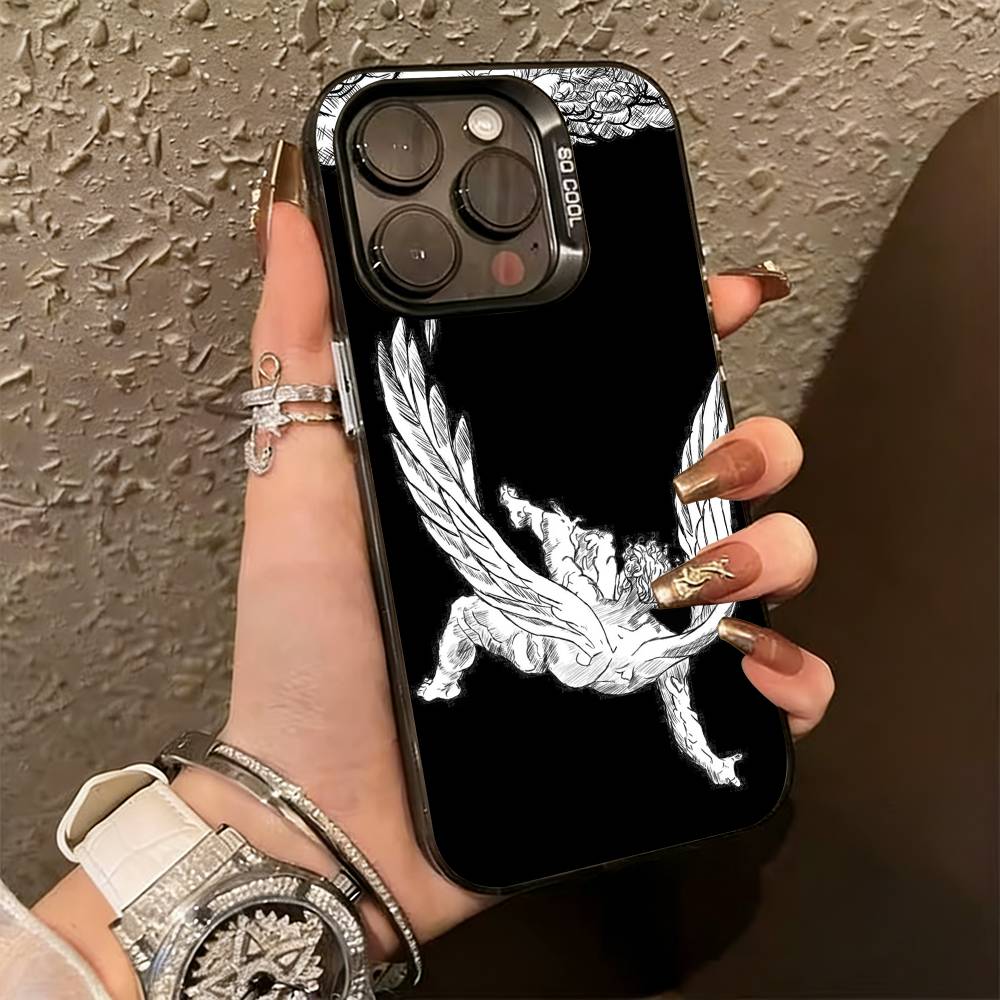 Чехол для телефона I- Icarus для iPhone 17,16,15,14,13,12,11 Plus,Pro Max,XS, Цветной Посеребренный Внутренний Чехол