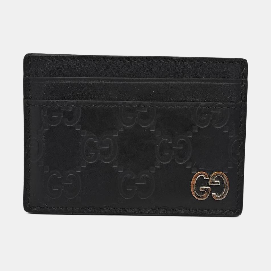 [Pre-Owned] Gucci Signature Card Case 'Black' - Good #J1H6GY