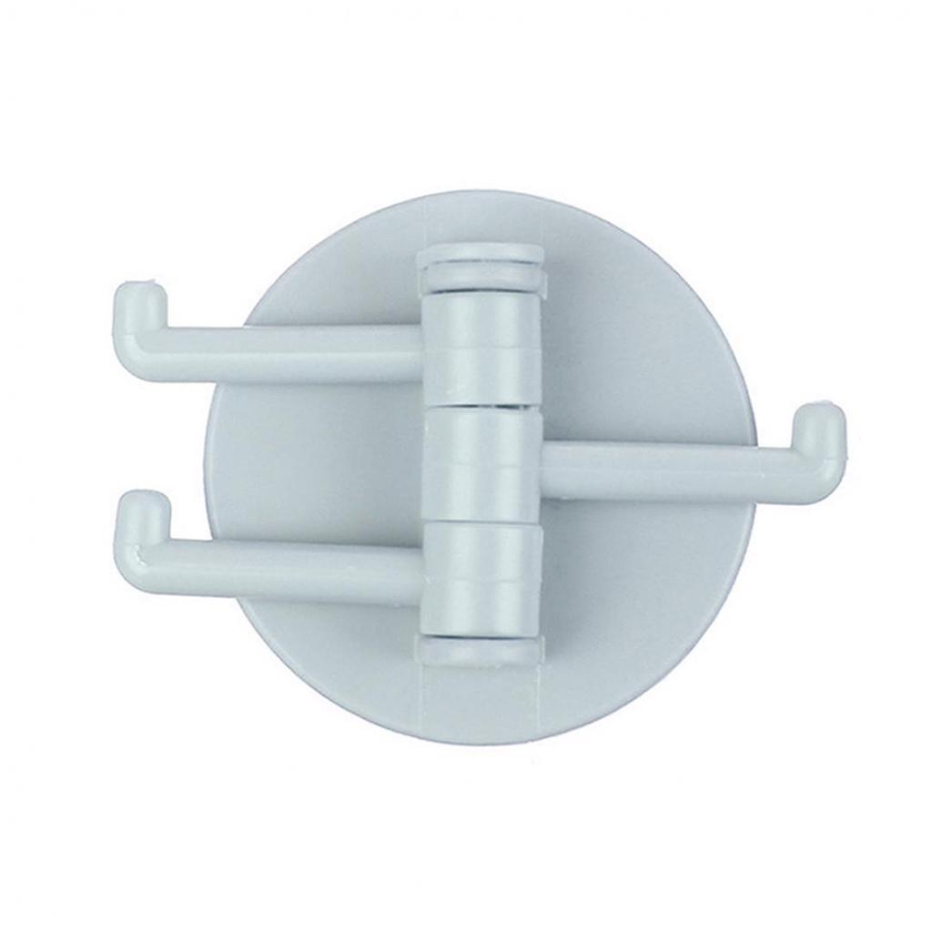 Kitchen Bathroom Wall Mount Self Adhesive Hooks Rotary Towel Sundries Hanger Plastic Towel Hook Rotatable Holder Wall Hooks