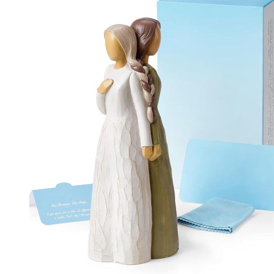 Статуэтка сестры из смолы, настольное украшение для сестринской дружбы, украшение для гостиной, спальни, скульптура для девочек, сестринская любовь, подарок для подруг-сестер