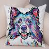 Style Cute Watercolor Pet Dog Pillow Case Decor Cartoon Animal Pillowcase Soft Plush Cushion Cover for Car Sofa Home xcm