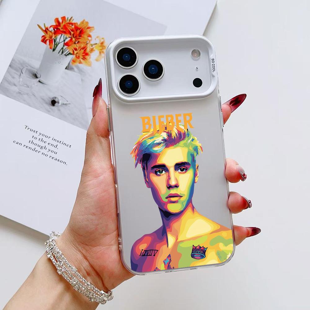 Чехол для телефона певца J-Justin B-Bieber для iPhone 17 16 15 14 13 12 11 Pro Max Air Матовый Лазерный Аврора Ударопрочный Funda
