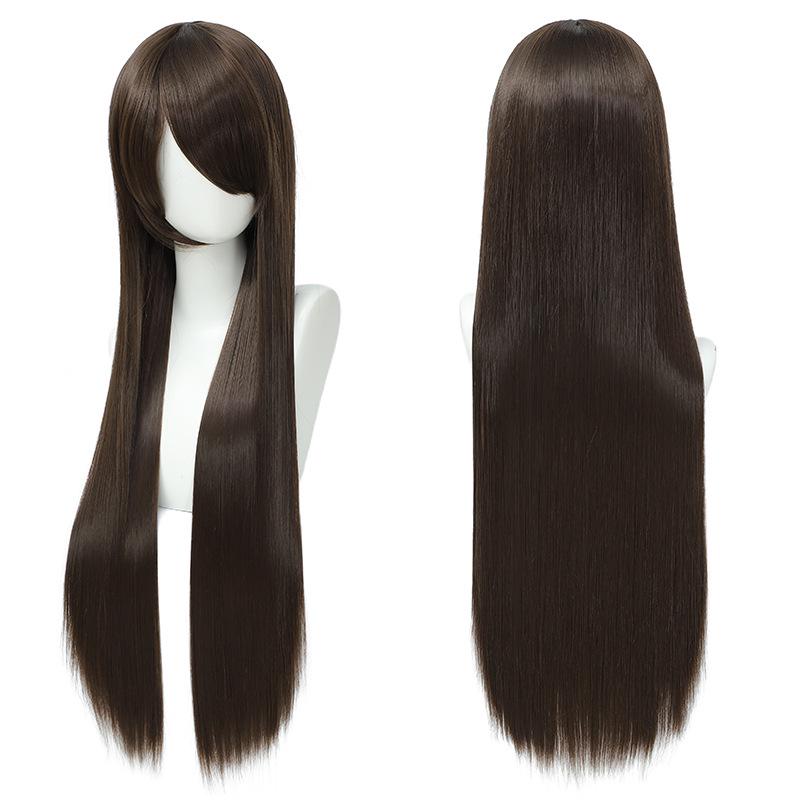 Colorful 80cm Long Straight Cosplay Wig for Anime & Historical Costumes