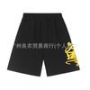 Unisex Streetwear Hoodie Set Cotton Print Loose Fit Long Sleeve Top Shorts 2025 Fall Collection