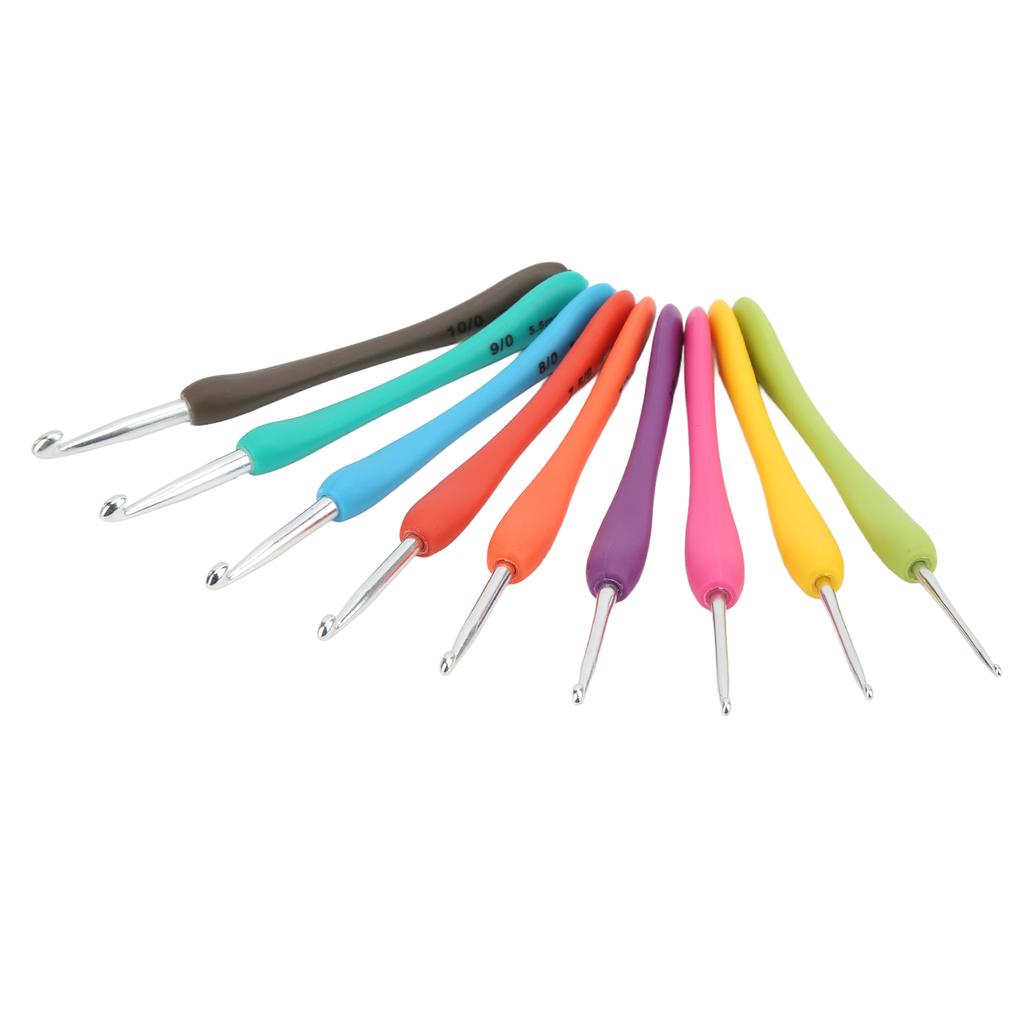 9PCS Crochet Hook Set 2.0 To 6.0mm Color Coding Easy Operation Wide Application Crochet Needle for