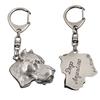 Dogo Argentino - Silver-plated Key Ring with a Dog In a Gift Box, Handbag Decoration, Backpack Pendant by Brand