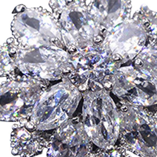 1 пара женских модных сережек-гвоздиков с цветочным узором и инкрустацией из кубического циркония для свадебной вечеринки