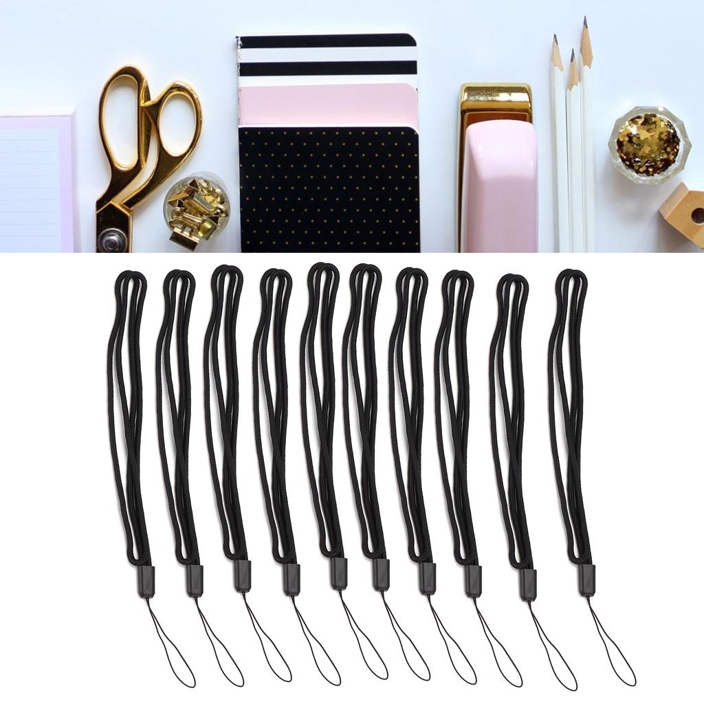 10 шт. шейный шнурок черный полиэстер держатель для бейджа для студентов сотрудников удостоверение личности телефон ключи камера