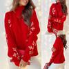 Women's Autumn/Winter Fashion Christmas Sweater Half Turtleneck Long Seeve Sweater