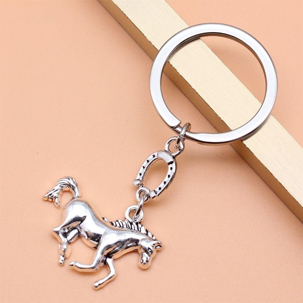 Creative Design Western Cowboy Keychain Metal Keychain Horses Pendant Keyring Key Accessory