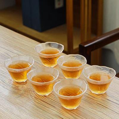 Изысканный стеклянный цветочный чайный набор из 6 шт./набор кофейных чашек оптом красивые чайные кружки японская кружка чайные чашки фарфоровая китайская чаша