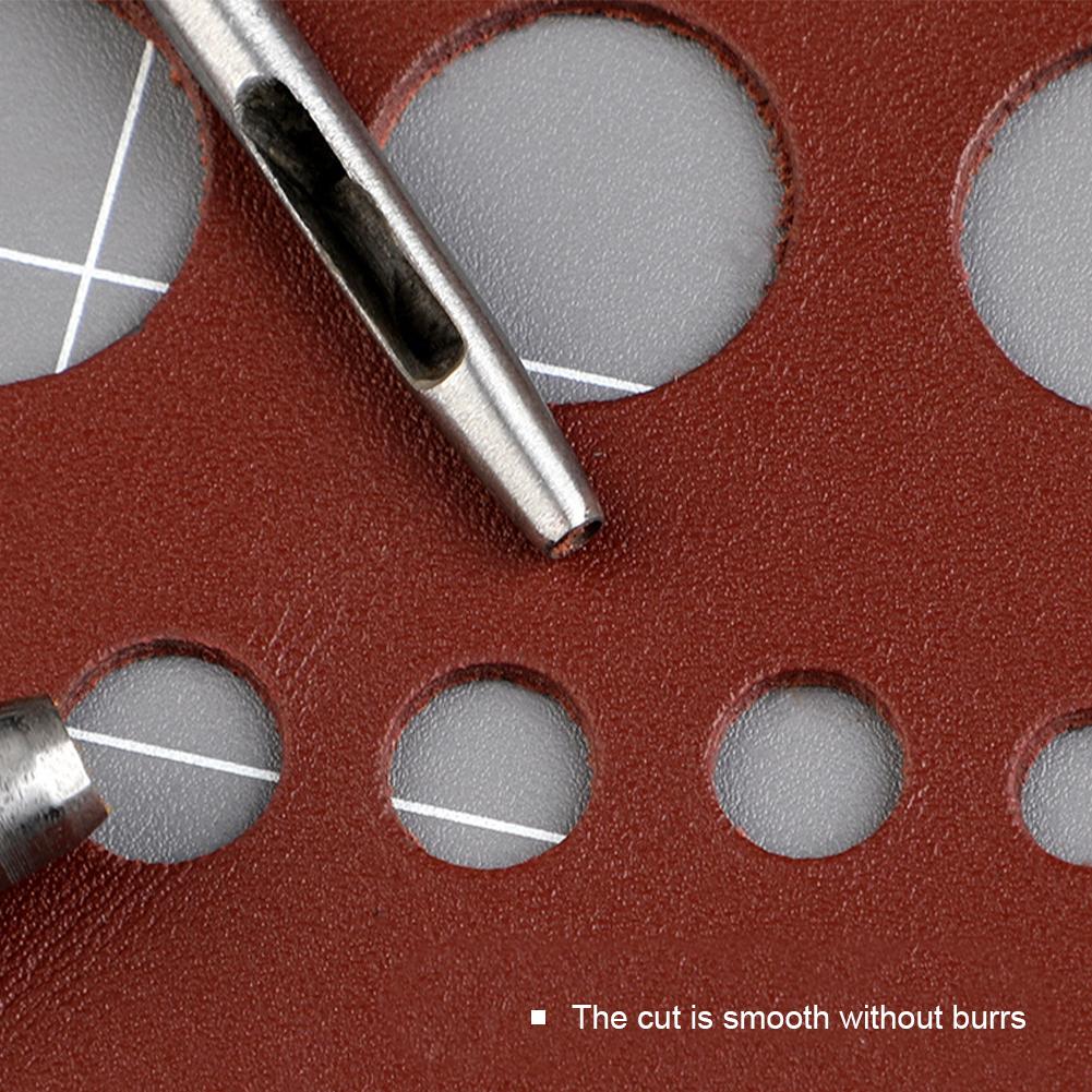 6 шт. 1-5 мм Инструменты для пробивки отверстий в коже Стальной круглый дырокол Круглые резаки для ремней для часов Инструменты для работы с кожей