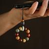 Charm Wooden Beaded Pendant Tibet Beads Lanyard Creative Car Key Ring  Backpack Decor