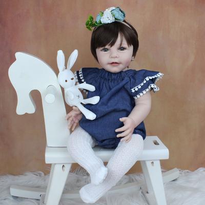 BZDOLL 55 см мягкая силиконовая кукла реборн для маленьких девочек игрушка как настоящая ткань тело реалистичное 22 дюймов платье принцессы Лизы для малышей Bebe подарок