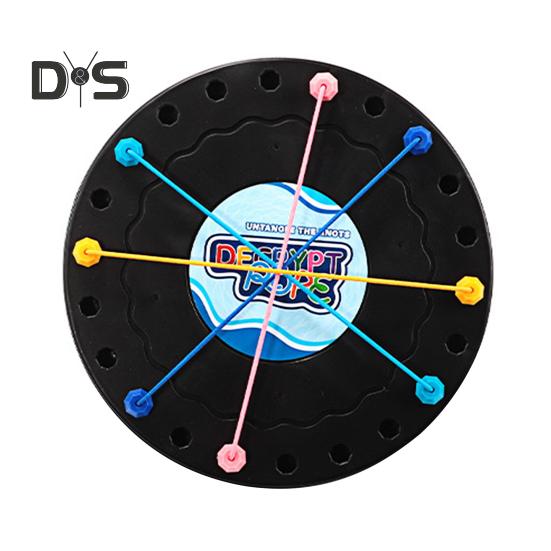 1 набор для детей, игра по распутыванию веревок, настольная игра с узлами из скрученной веревки, логическое мышление, интерактивная обучающая красочная эластичная веревка, распутывающая игрушку