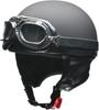 LEAD Motorcycle Helmet Half Vintage Matte Black Free Under CR-750 57~60cm