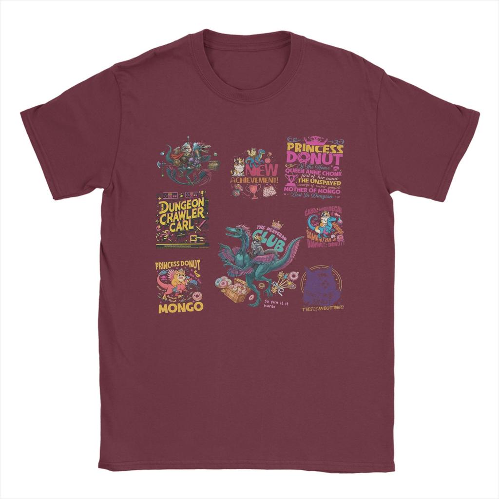 Beach Dungeon Crawler Carl Retro Fashion T Shirts  100 Cotton Tee Shirt for Men Y2K Casual Wholesale Short Sleeve Clothes