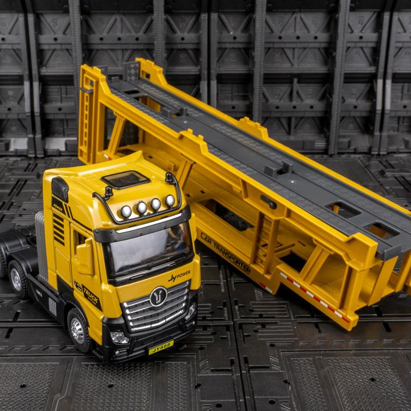 Jiaye VB50163 Flatbed Trailer Transport Vehicle Model: Excavator, Mixer Truck Toy for Boys