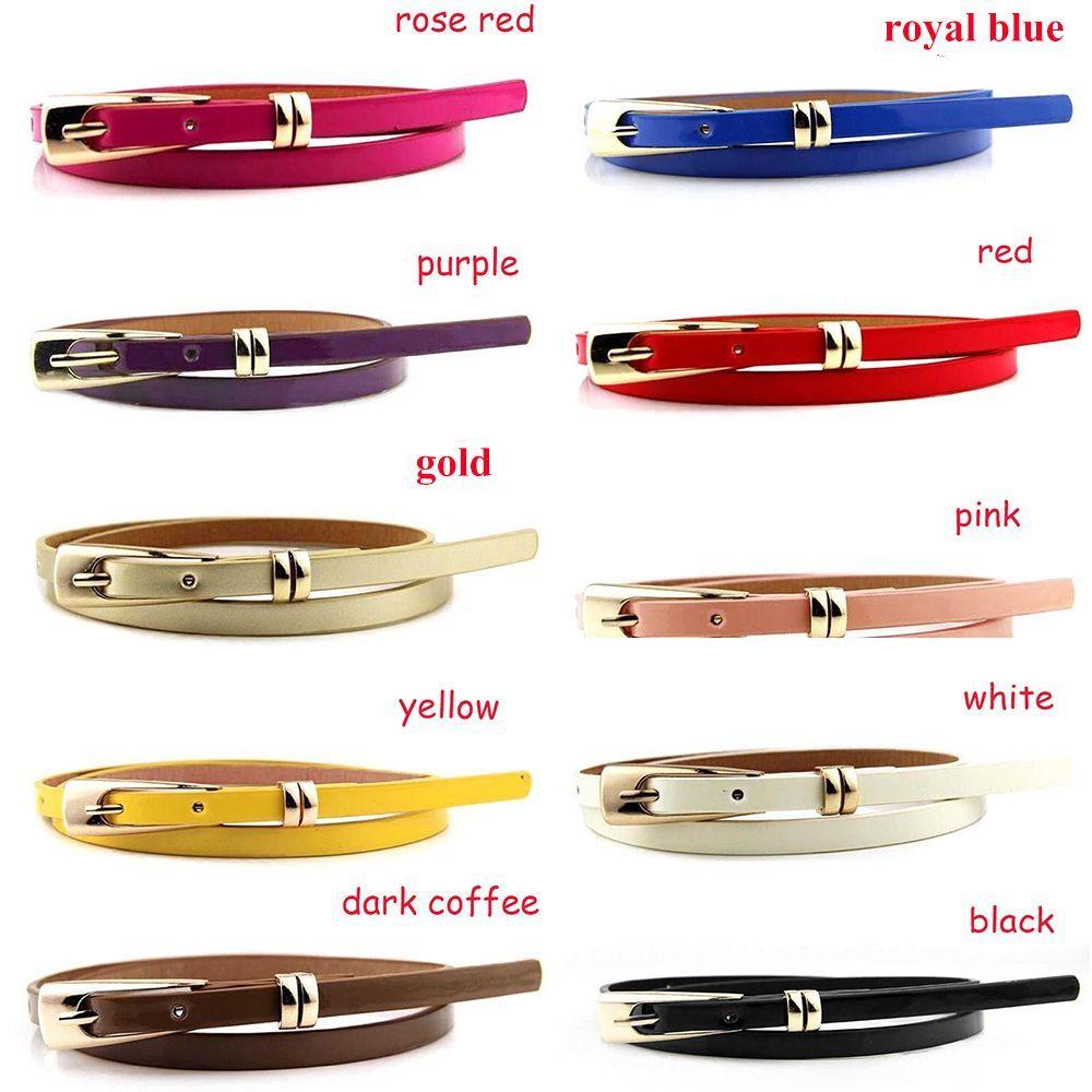 Skirt Accessories Decoration Leather Buckle Waistband Girl Narrow Lady Skinny Thin Waist Belt