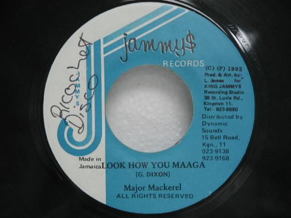 7-дюймовая пластинка MAJOR MACKEREL - Look How You Maaga NONE Jammy's Records 1992 Ямайка Регги, Ска и Даб Б/У