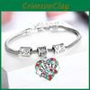 Изготовленный Члены Семьи Инкрустированный Красочными Стразами Браслет с Сердцем Любви Подарок**