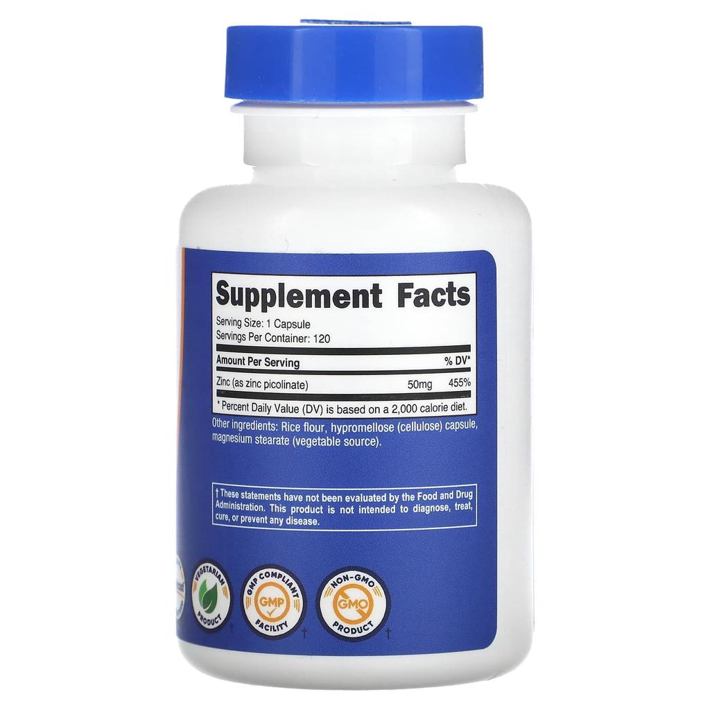 Zinc Picolinate, 50Mg, 120 Capsules